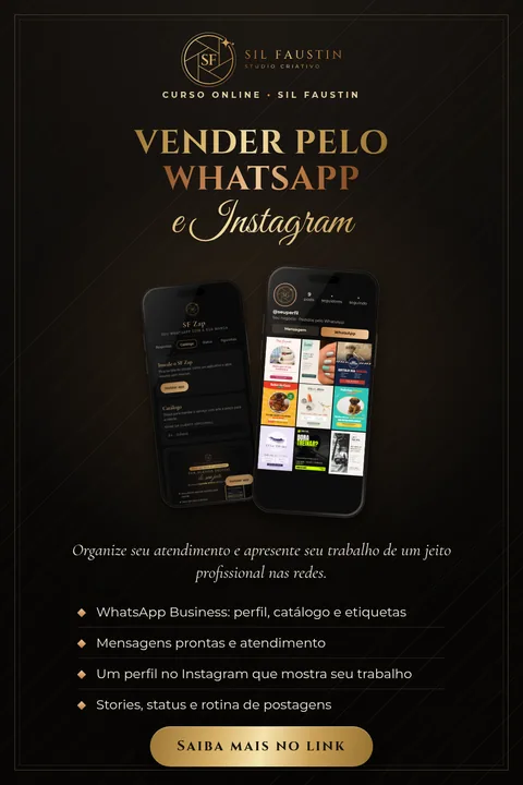 Arte do curso Vender pelo WhatsApp e Instagram