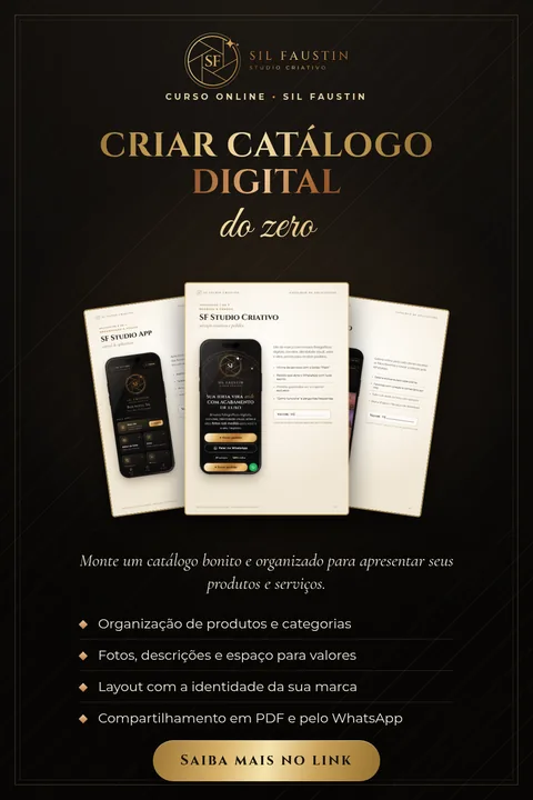 Arte do curso Criar catálogo digital do zero